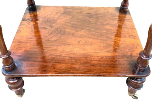 SMALL 19TH CENTURY ROSEWOOD WHATNOT - ADDITIONAL PHOTO 4