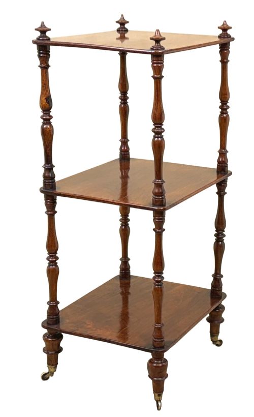 SMALL 19TH CENTURY ROSEWOOD WHATNOT - ADDITIONAL PHOTO 5