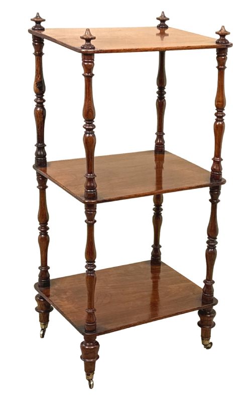 SMALL 19TH CENTURY ROSEWOOD WHATNOT - ADDITIONAL PHOTO 6