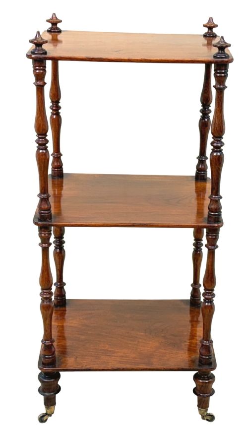 SMALL 19TH CENTURY ROSEWOOD WHATNOT - ADDITIONAL PHOTO 9
