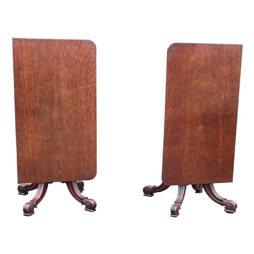 REGENCY MAHOGANY TWIN PILLAR DINING TABLE - ADDITIONAL PHOTO 8