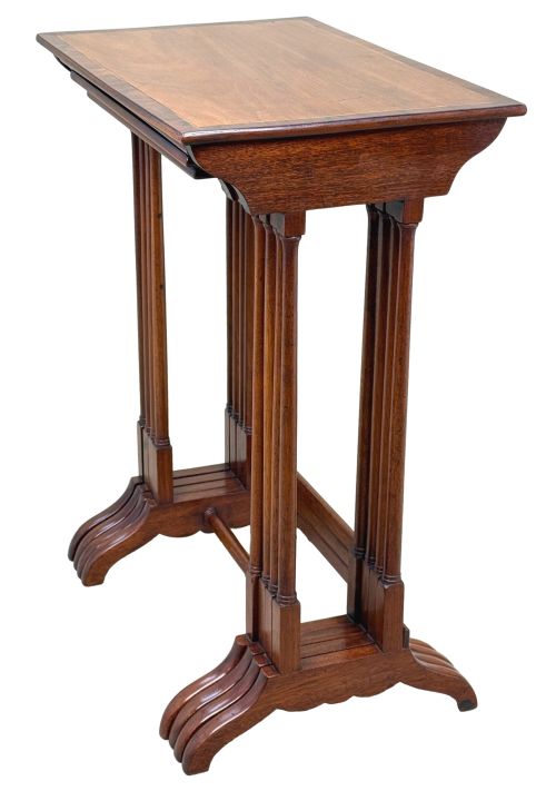19TH CENTURY MAHOGANY QUARTETTO NEST OF FOUR COFFEE TABLES - ADDITIONAL PHOTO 2