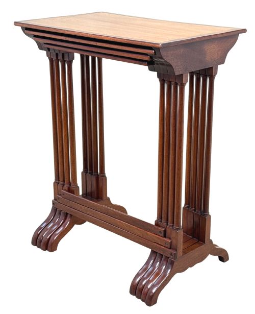 19TH CENTURY MAHOGANY QUARTETTO NEST OF FOUR COFFEE TABLES - ADDITIONAL PHOTO 5