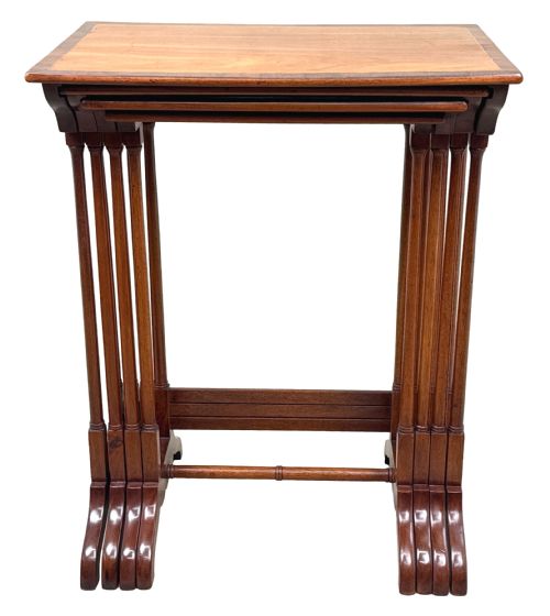 19TH CENTURY MAHOGANY QUARTETTO NEST OF FOUR COFFEE TABLES - ADDITIONAL PHOTO 6