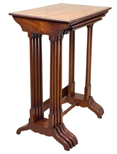 19TH CENTURY MAHOGANY QUARTETTO NEST OF FOUR COFFEE TABLES - ADDITIONAL PHOTO 14