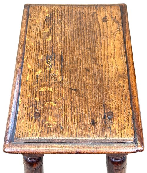17TH CENTURY RECTANGULAR OAK JOINT STOOL - ADDITIONAL PHOTO 1