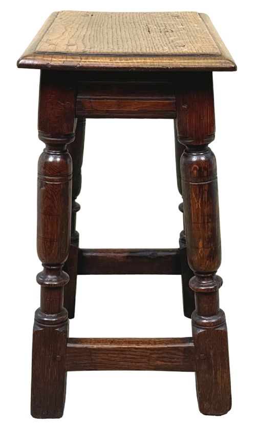 17TH CENTURY RECTANGULAR OAK JOINT STOOL - ADDITIONAL PHOTO 9