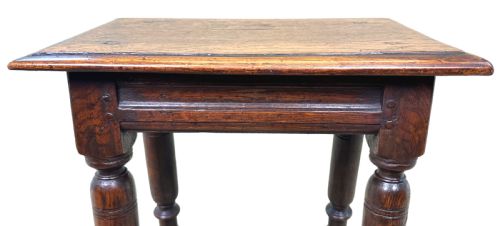 17TH CENTURY RECTANGULAR OAK JOINT STOOL - ADDITIONAL PHOTO 10
