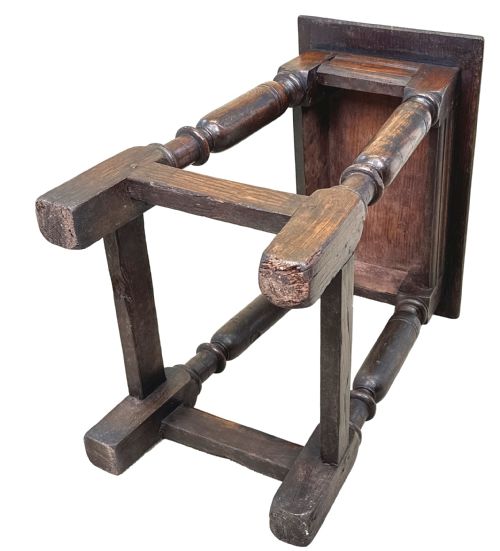 17TH CENTURY RECTANGULAR OAK JOINT STOOL - ADDITIONAL PHOTO 11