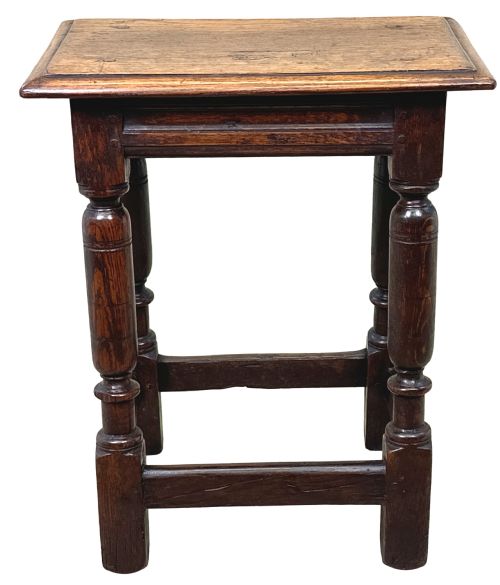 17TH CENTURY RECTANGULAR OAK JOINT STOOL - ADDITIONAL PHOTO 12