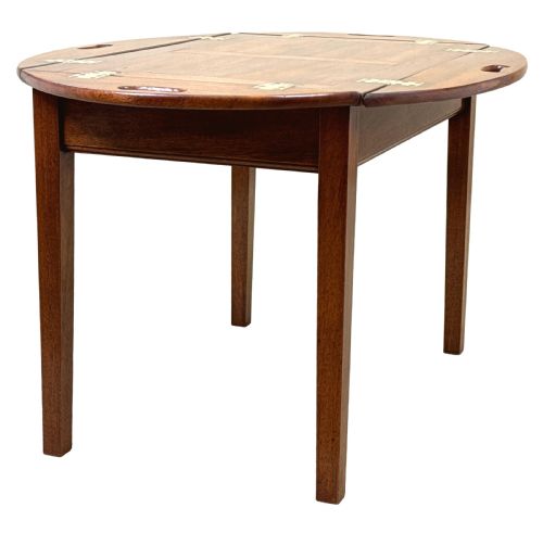 GEORGIAN MAHOGANY OVAL BUTLERS TRAY ON STAND - ADDITIONAL PHOTO 4