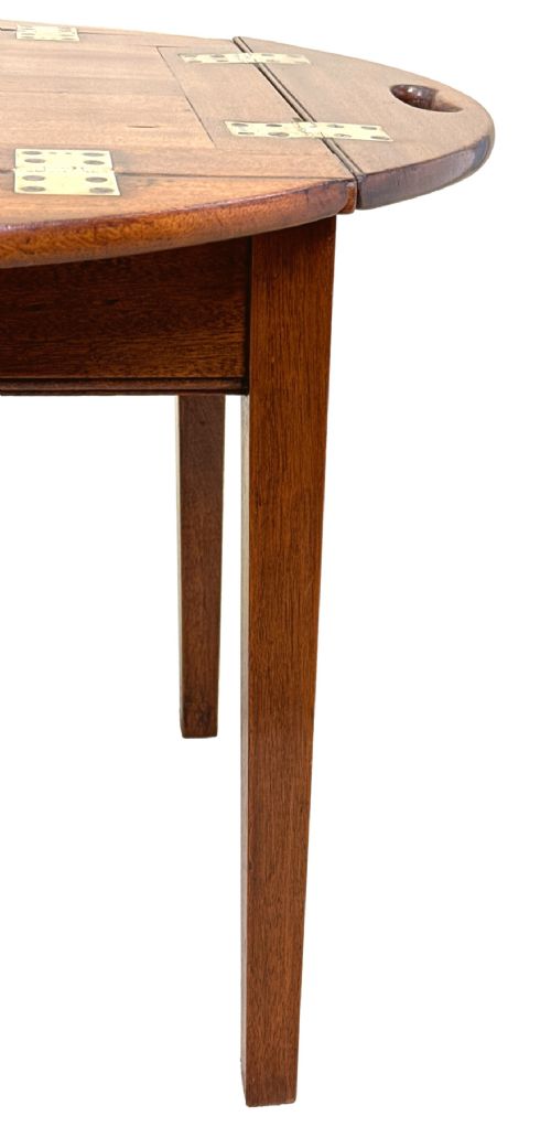 GEORGIAN MAHOGANY OVAL BUTLERS TRAY ON STAND - ADDITIONAL PHOTO 5