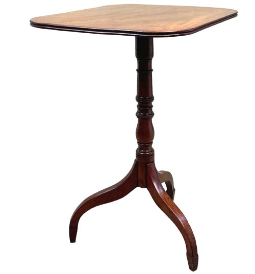REGENCY MAHOGANY TILT TOP RECTANGULAR WINE TABLE - ADDITIONAL PHOTO 1