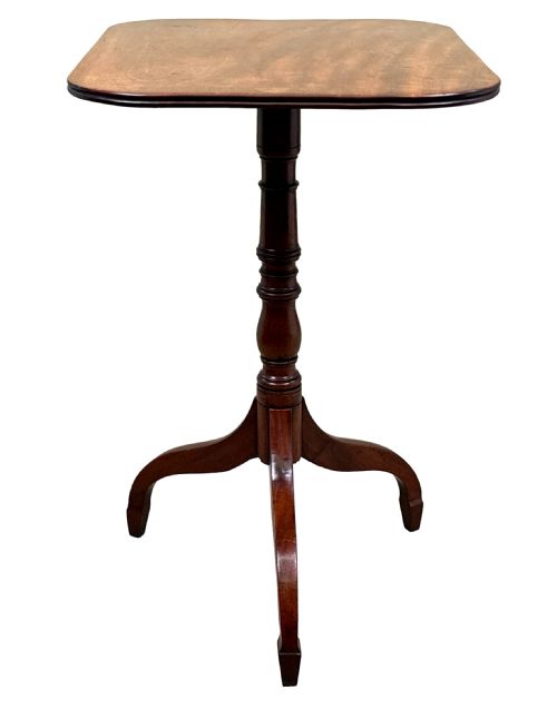 REGENCY MAHOGANY TILT TOP RECTANGULAR WINE TABLE - ADDITIONAL PHOTO 6