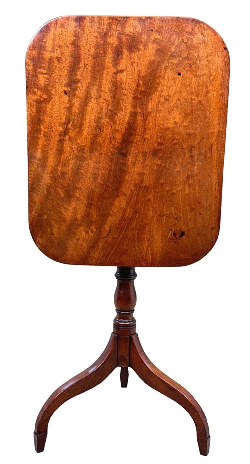 REGENCY MAHOGANY TILT TOP RECTANGULAR WINE TABLE - ADDITIONAL PHOTO 9
