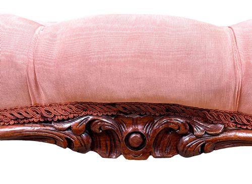 RECTANGULAR VICTORIAN WALNUT SALON STOOL - ADDITIONAL PHOTO 3