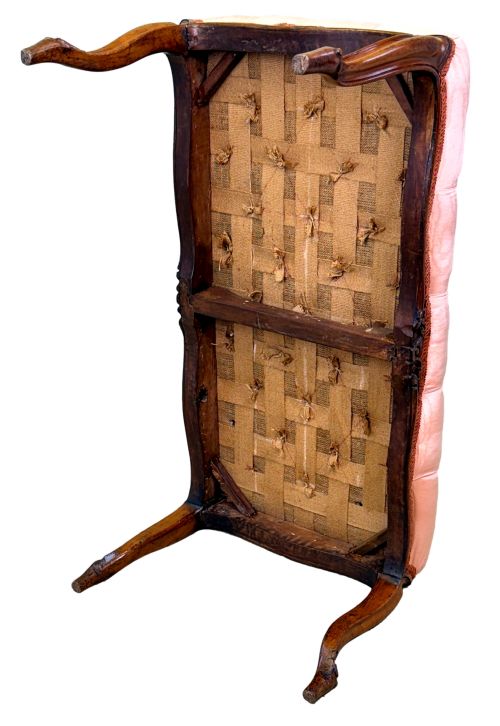 RECTANGULAR VICTORIAN WALNUT SALON STOOL - ADDITIONAL PHOTO 9