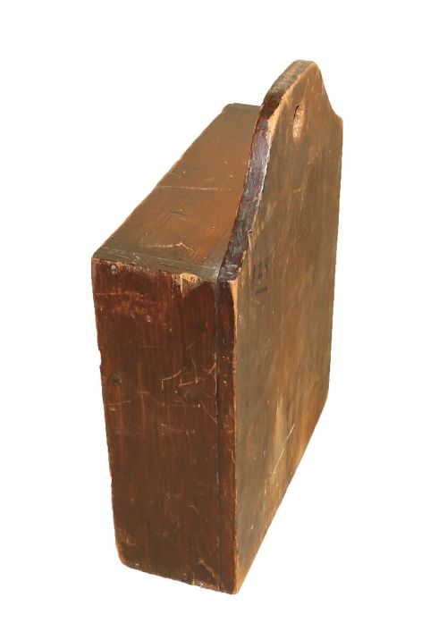 OAK AND PINE 19TH CENTURY WALL HANGING SPICE BOX - ADDITIONAL PHOTO 3