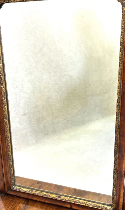 GEORGIAN WALNUT DRESSING TABLE MIRROR - ADDITIONAL PHOTO 4