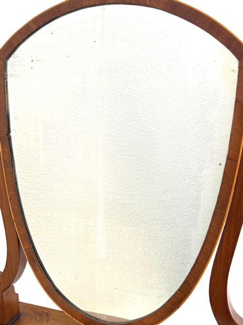 18TH CENTURY MAHOGANY BOWFRONT DRESSING TABLE MIRROR - ADDITIONAL PHOTO 2