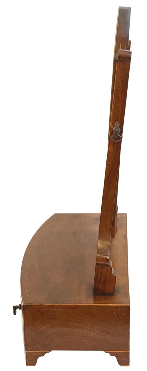 18TH CENTURY MAHOGANY BOWFRONT DRESSING TABLE MIRROR - ADDITIONAL PHOTO 4
