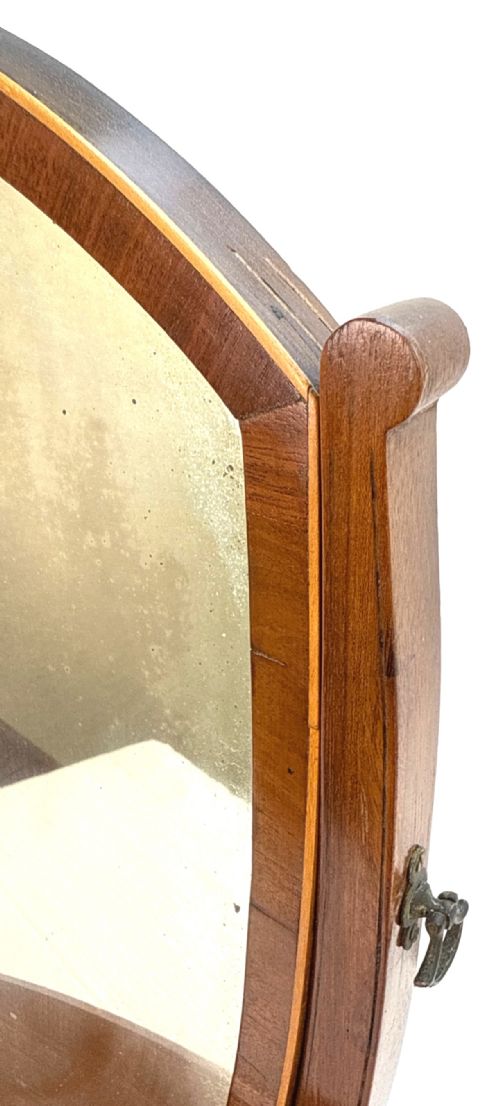 18TH CENTURY MAHOGANY BOWFRONT DRESSING TABLE MIRROR - ADDITIONAL PHOTO 5