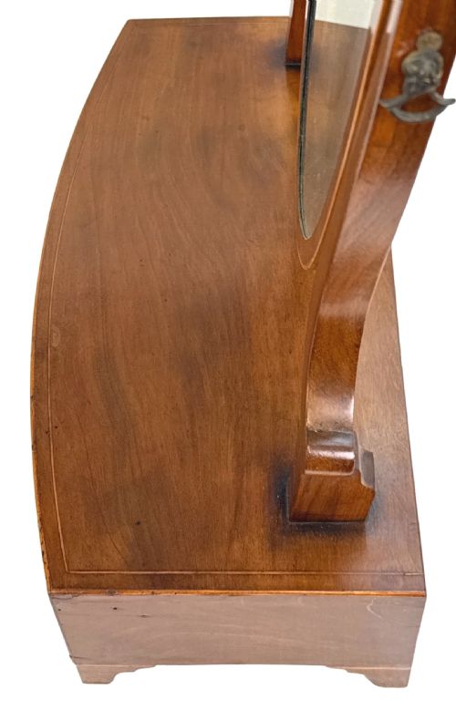 18TH CENTURY MAHOGANY BOWFRONT DRESSING TABLE MIRROR - ADDITIONAL PHOTO 7