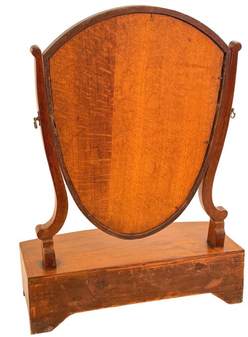 18TH CENTURY MAHOGANY BOWFRONT DRESSING TABLE MIRROR - ADDITIONAL PHOTO 8