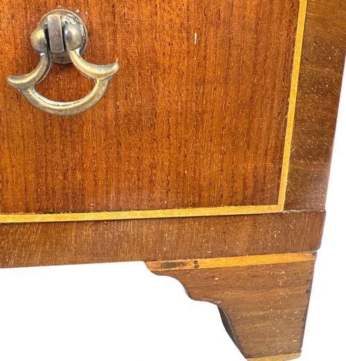 18TH CENTURY MAHOGANY BOWFRONT DRESSING TABLE MIRROR - ADDITIONAL PHOTO 9