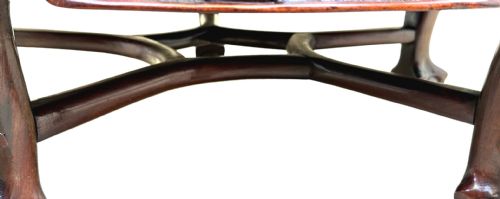 CIRCULAR ORIENTAL HARDWOOD COFFEE TABLE - ADDITIONAL PHOTO 3