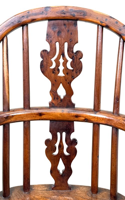 YEW WOOD ANTIQUE CHILDS WINDSOR ARMCHAIR - ADDITIONAL PHOTO 10