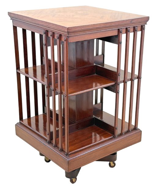 MAHOGANY LATE 19TH CENTURY REVOLVING BOOKCASE - ADDITIONAL PHOTO 8