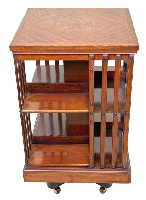 MAHOGANY LATE 19TH CENTURY REVOLVING BOOKCASE - ADDITIONAL PHOTO 9