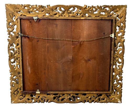 EARLY 19TH CENTURY FLORENTINE RECTANGULAR GILTWOOD WALL MIRROR - ADDITIONAL PHOTO 7