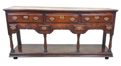 SMALL 18TH CENTURY GEORGIAN OAK DRESSER BASE - ADDITIONAL PHOTO 12