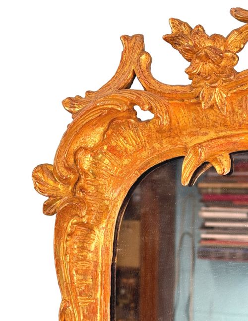 18TH CENTURY CHIPPENDALE ROCOCO GILTWOOD WALL MIRROR - ADDITIONAL PHOTO 1