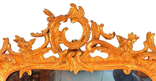 18TH CENTURY CHIPPENDALE ROCOCO GILTWOOD WALL MIRROR - ADDITIONAL PHOTO 3