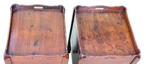 PAIR OF 18TH CENTURY MAHOGANY BEDSIDE NIGHT TABLES - ADDITIONAL PHOTO 3