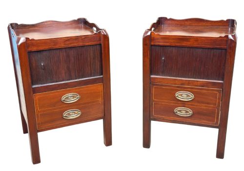 PAIR OF 18TH CENTURY MAHOGANY BEDSIDE NIGHT TABLES - ADDITIONAL PHOTO 8