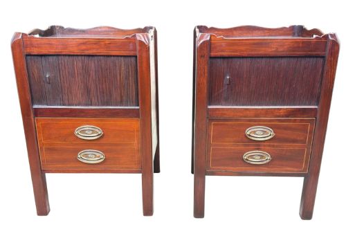 PAIR OF 18TH CENTURY MAHOGANY BEDSIDE NIGHT TABLES - ADDITIONAL PHOTO 10