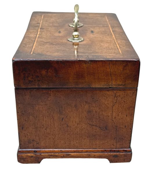 GEORGIAN WALNUT RECTANGULAR TEA CADDY 18TH CENTURY - ADDITIONAL PHOTO 1