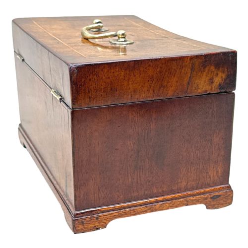 GEORGIAN WALNUT RECTANGULAR TEA CADDY 18TH CENTURY - ADDITIONAL PHOTO 7