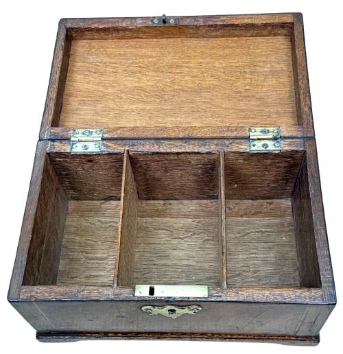 GEORGIAN WALNUT RECTANGULAR TEA CADDY 18TH CENTURY - ADDITIONAL PHOTO 9