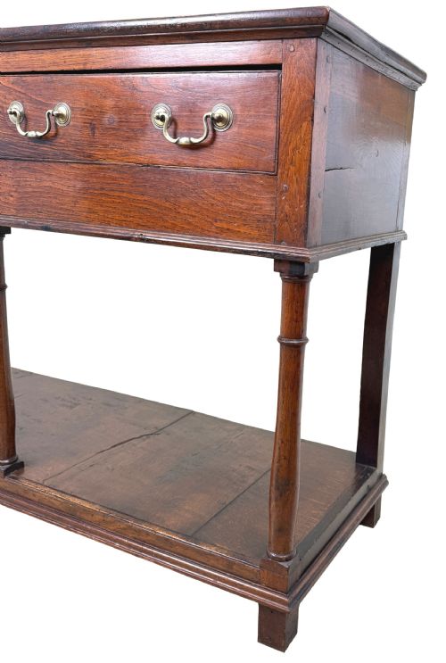 VERY SMALL GEORGIAN OAK DRESSER BASE LATE 18TH CENTURY - ADDITIONAL PHOTO 10