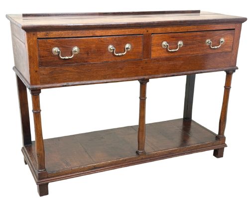 VERY SMALL GEORGIAN OAK DRESSER BASE LATE 18TH CENTURY - ADDITIONAL PHOTO 12
