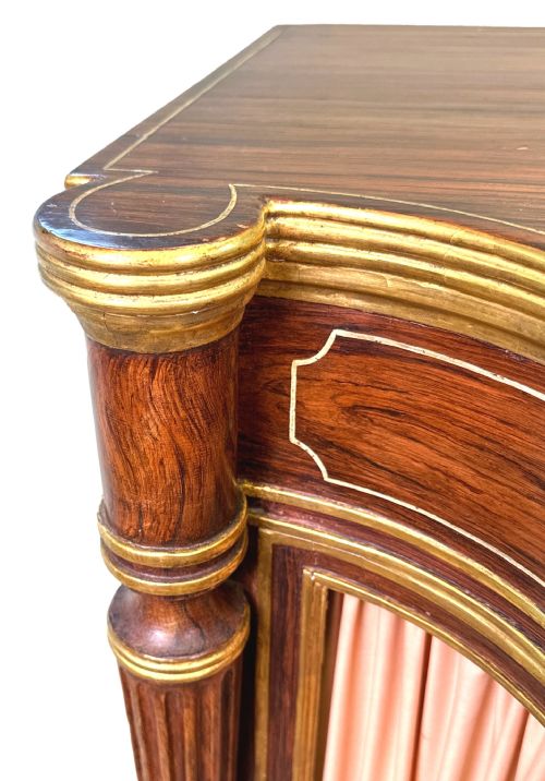 REGENCY SIMULATED ROSEWOOD BREAKFRONT SIDE CABINET - ADDITIONAL PHOTO 8