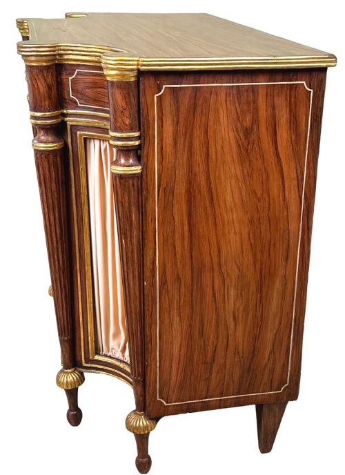 REGENCY SIMULATED ROSEWOOD BREAKFRONT SIDE CABINET - ADDITIONAL PHOTO 9