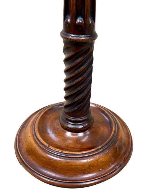 18TH CENTURY MAHOGANY BRASS CANDLESTICKS - ADDITIONAL PHOTO 2