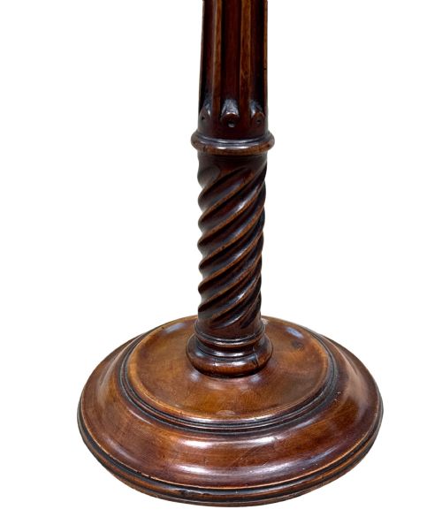 18TH CENTURY MAHOGANY BRASS CANDLESTICKS - ADDITIONAL PHOTO 3