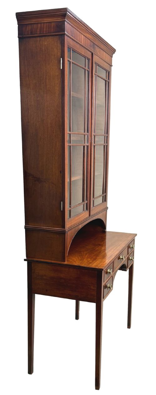 UNUSUAL 18TH CENTURY GEORGIAN MAHOGANY DISPLAY CABINET - ADDITIONAL PHOTO 4